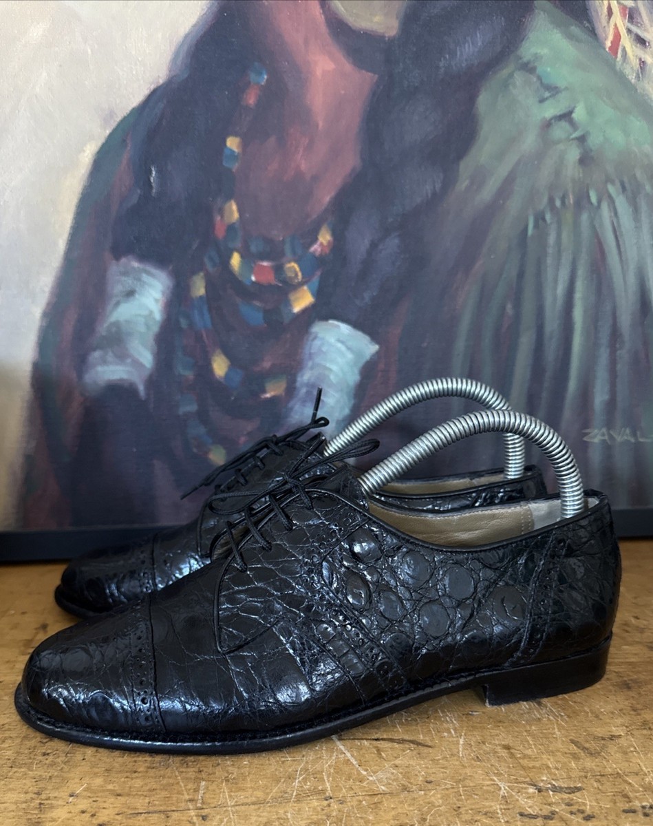 Vintage Romano Martegani Lace Up Alligator Shoes Romano Martegani for Georgio Brown Snakeskin | Mercari main image 4