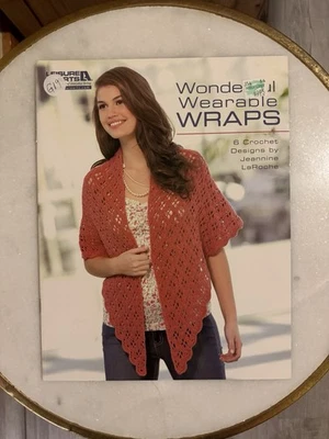 Leisure Arts 5258 Wonderful Wearable Wraps Crochet Pattern Booklet LaRoche - Image 1 of 4