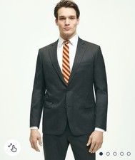 1500 NWT Brooks Brothers 1818 Suit, 38r Milano Fit, Wool, Gray, 100 TO CHARITY