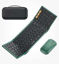 ProtoArc XKM01 Foldable Wireless Keyboard  Mouse For Travel, Rechargeable Green