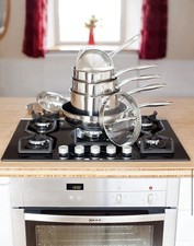 Stellar Labs 7000 S7C4D 5 Piece Saucepan Set with Glass Draining Lids