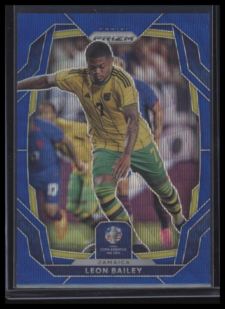 2024 Panini Prizm CONMEBOL Copa America #119 Leon Bailey Blue Wave Prizm #199