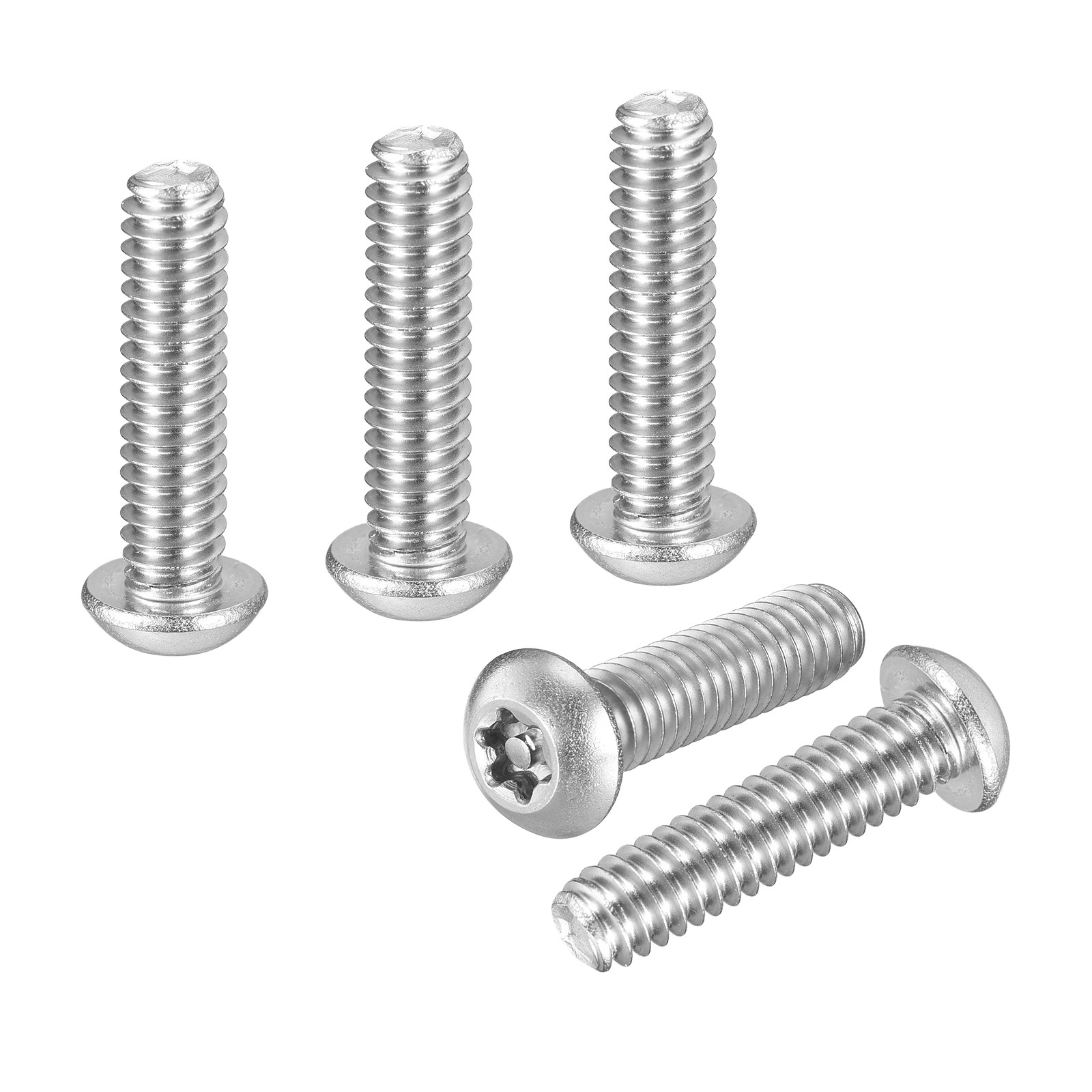1/4x1 Pan Head Torx Security Screws 100Pack Stainless Steel Silver