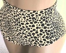 victorias secret Rare Vintage Bikini Bottom High Waist XS Leopard Full Rear