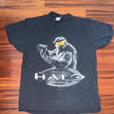 Fruit of the Loom Black Halo Master Chief Graphic Men's Short Sleeve T-Shirt Si 