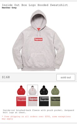 Supreme S/S 2023 Inside Out Box Logo Hoodie BOGO Grey Red Men'