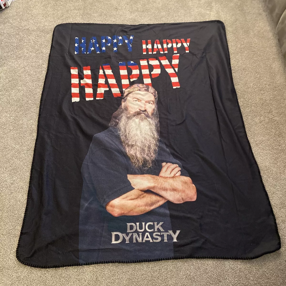Duck Dynasty Throw Blanket HAPPY HAPPY HAPPY