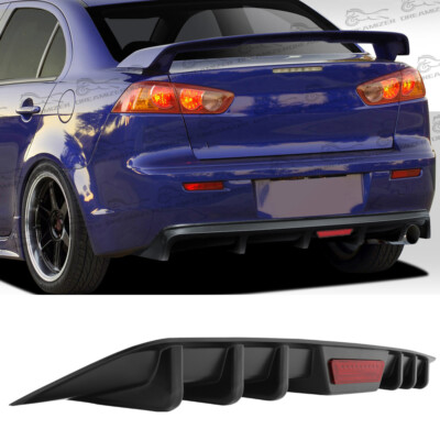 #ad Black Car Rear Bumper Diffuser Wing Lip Splitter Body Kits For Mitsubishi Lancer $52.02
