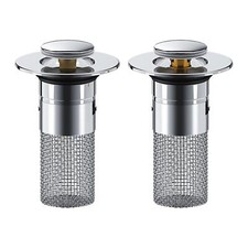 Universal Bathroom Sink Drain Stopper, Sink Drain Strainer, Push Type, Basin