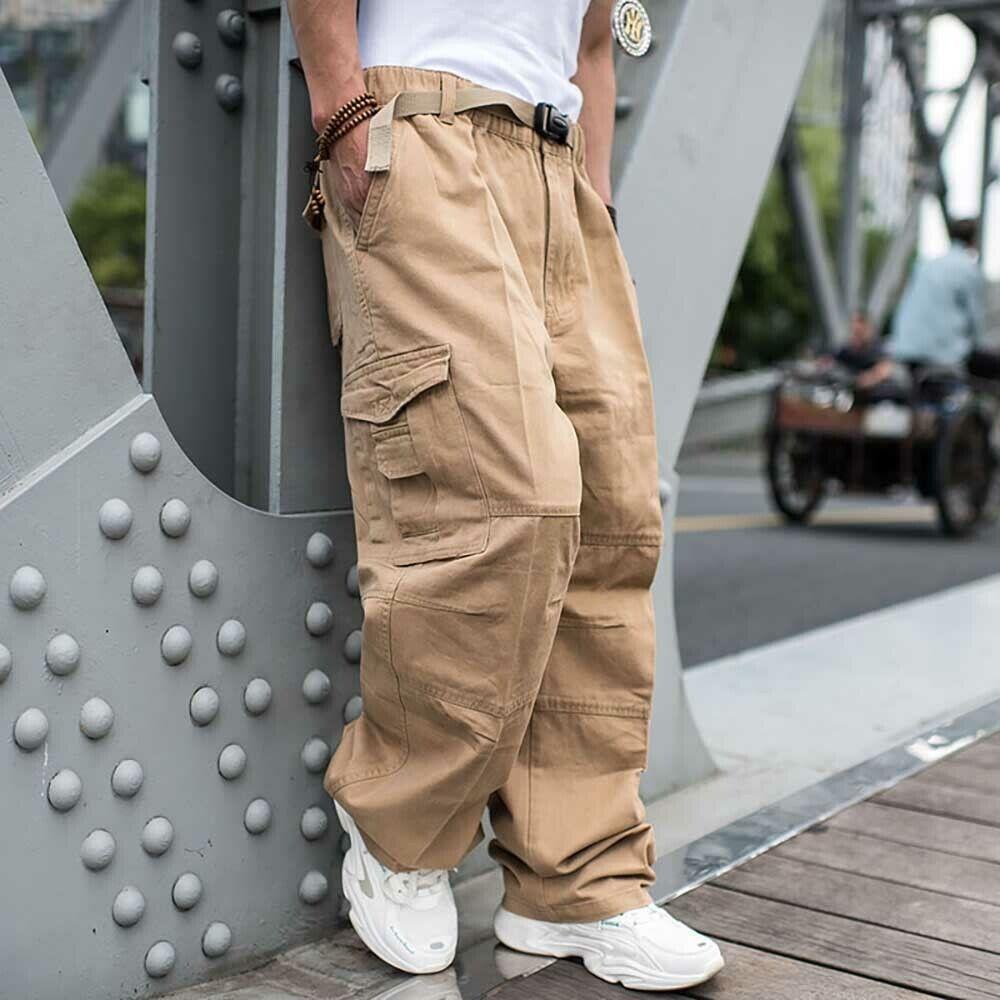 Men Fashion Youth Cargo Work Casual Harem Loose Trousers Men Fashion Youth Cargo Work Casual Harem Loose Trousers