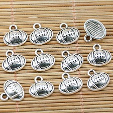 36pcs 11.6 8.2mm tibetan silver tone American football design charms EF1513
