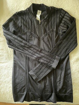 BNWT Fabletics Black Lila Sexy Seamless Fitted Jacket XS 2-4 $59.95