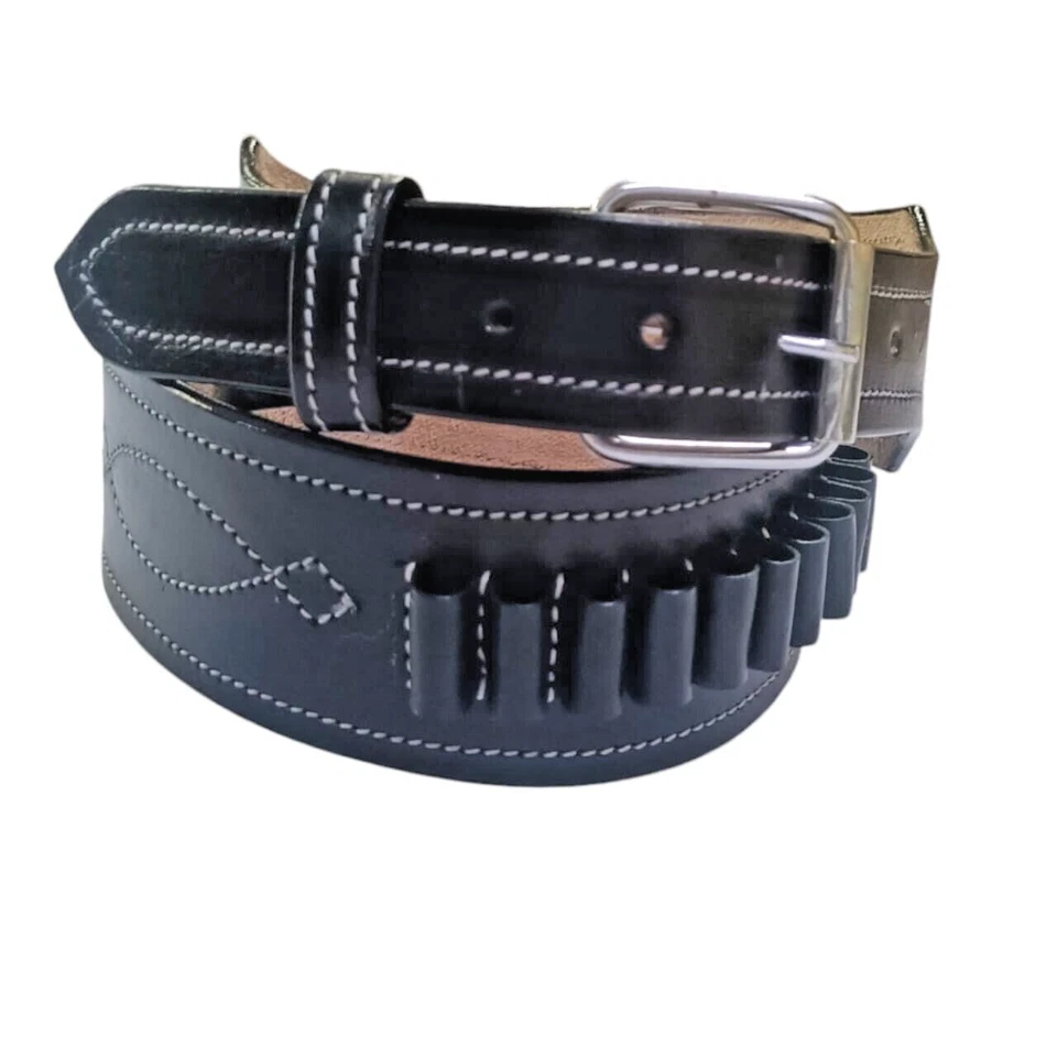 Leather Western Loops Gun Belt Holder for Colt Magnum Pistol Handmade - Image 4 of 4