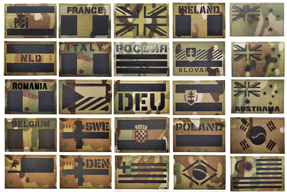 National Flag Combat Patch Multicam official VELCRO® Badge Military IRR - Image 2 of 4