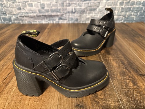 Zapatos para mujer Dr Martens Eviee Sendal de cuero de tacón grueso talla 6 de EE. UU. talla 4 del Reino Unido - Imagen 10 de 11