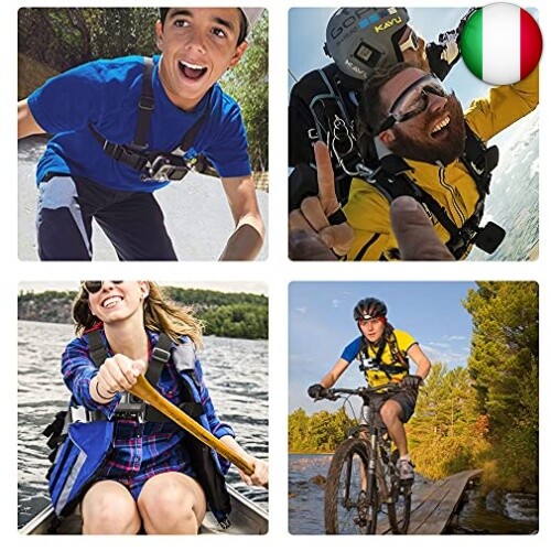Imbracatura Petto Per GoPro - Supporto Regolabile Per Action Cam Sportive - Foto 9