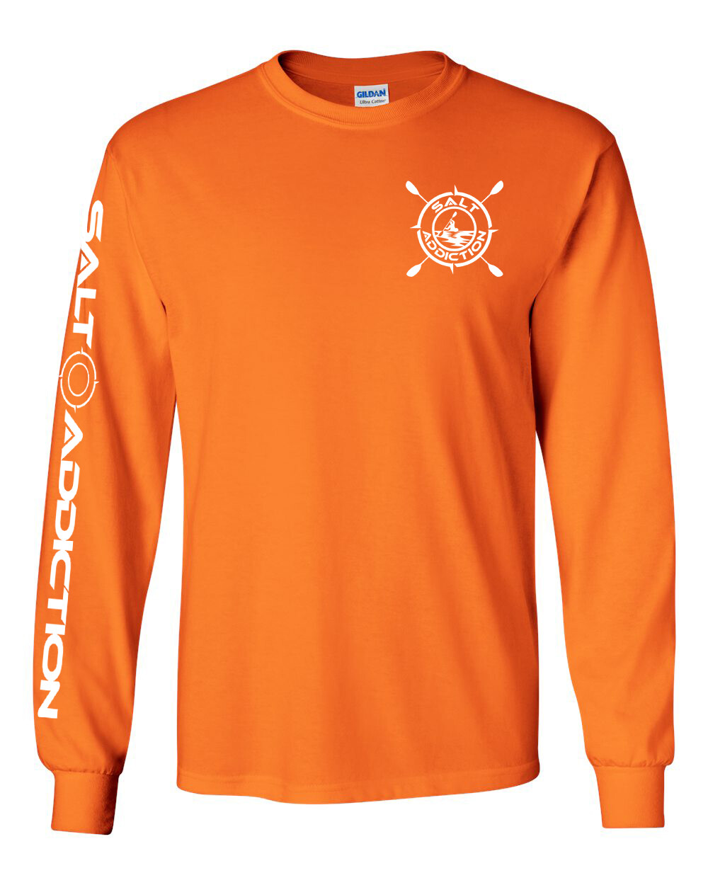 Salt Addiction t shirt long sleeve men's saltwater fishing KAYAK canoe apparel