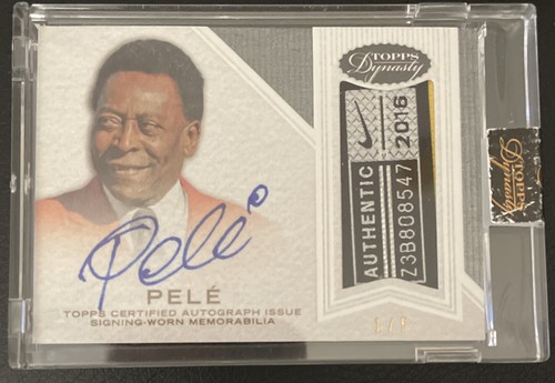 2016 Topps Dynasty Auto Patch Jersey Tag 1/5 PELE Extremely Rare Soccer Great