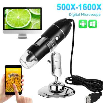 500X 1000X 1600X Digital Microscope Camera Type C Portable Electronic Microscope