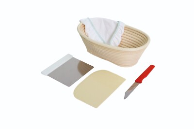 Brotbacken Starter Set - Do it yourself Brot Back Kit Geschenkbox 5 teilig POval