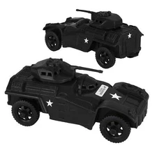 TimMee Processed Plastic Modern Armored Cars Tim Mee Army Men Black Vehicles USA