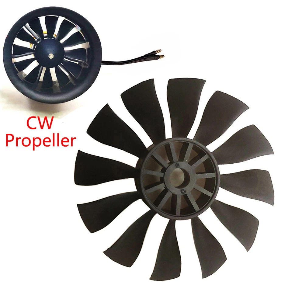 CW 50mm Ducted Fan 5000KV Motor 12-Blade Prop for RC EDF Jet AirPlane Quadcopter - Image 2 of 4