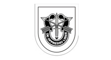 4" army special forces training group white bumper sticker decal usa made