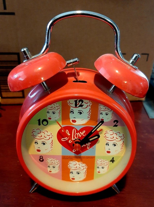 I Love Lucy 6" Lucy Faces 2006 Round Twinbell Alarm Clock ~ New Without Box