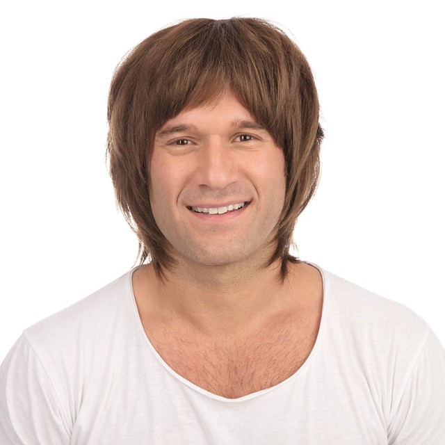 Adult Mens 60s Hippy Hippie Accessories Wig Moustache John Lennon