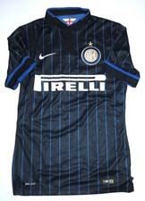 2014-2015 Nike Inter Milan Authentic Home Player Kit Jersey Calcio Maglia Shirt