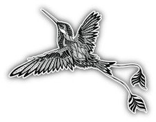 Patterned Bird Car Bumper Sticker Decal - ''SIZES''
