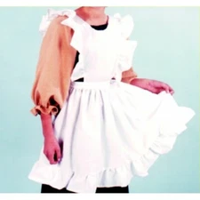 ADULT CHILD PINAFORE APRON WHITE PILGRIM COLONIAL PURITAN COSTUME APRON