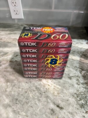 TDK High Output D-60 Cassette Tapes Pkg of 8 NEW