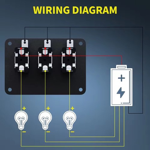 Car Toggle Switch Panel 12V 20A 3 Gang with Quick Off Cover for Racing Spot New - Picture 2 of 11
