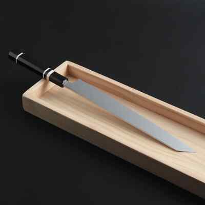 Kiritsuke Yanagiba 270mm Japanese Kitchen Knife Black White roll NEW from JAPAN