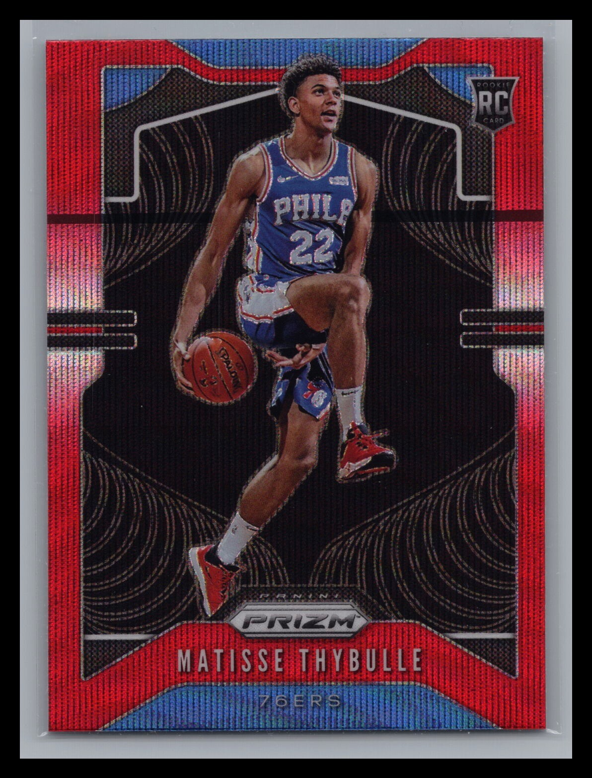 2019-20 Panini Prizm NBA #290 Matisse Thybulle Ruby Wave Prizm Rookie RC 76ers