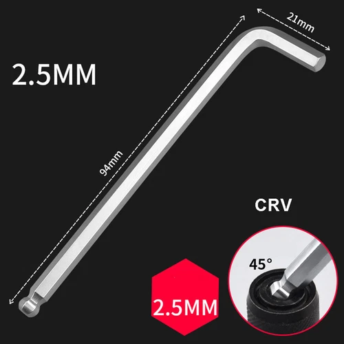 1.5mm-22mm CRV Metric Allen Ball End Hex Key Wrench Hexagon Key Long Arm Wrench - Picture 11 of 22