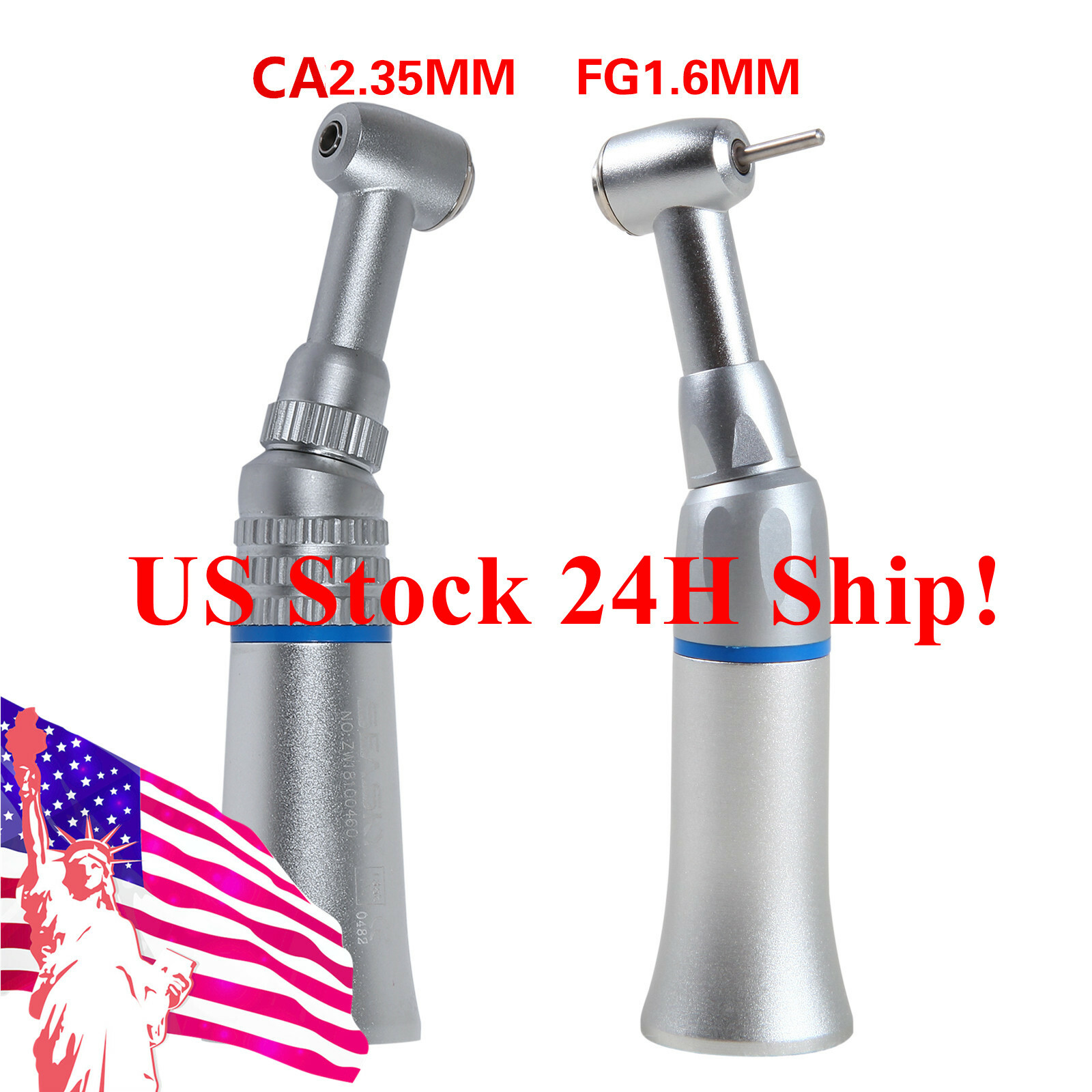 US Stock Push Dental Low Speed Contra Angle handpiece fit FG1.6mm / 2