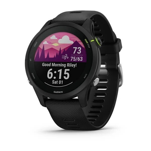 Garmin Forerunner 255 音乐黑色跑步手表 带 GPS 功能 010-02641-20