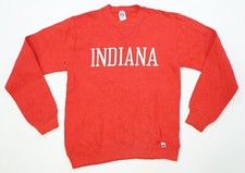 Rare Vintage RUSSELL ATHLETIC Indiana Hoosiers Crewneck Sweatshirt 90s Red SZ S