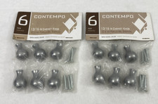 Lot of 12 Contempo Satin Nickel Cabinet Drawer Pulls Knobs Handles 13/16 " New