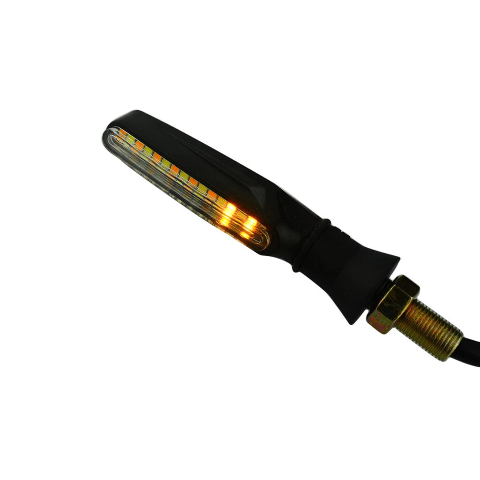2 Piezas 12V 15LED DRL Fluido Moto Señal de Giro Indicador Luces Lámpara Reemplazar Foto 4 de 4