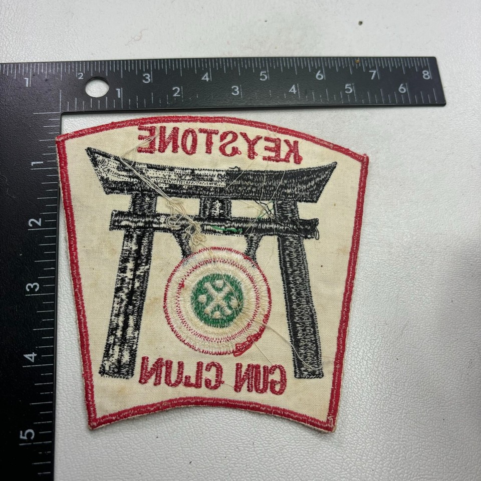 Vtg c 1970s (ERROR! CLUN / CLUB) LARGE SIZE KEYSTONE GUN CLUB Patch ...