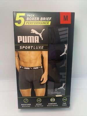 Clothing Underwear Puma Mens PUMA Men's Underwear, Size M Black