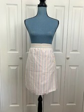 Vintage 1980's Cricket Lane Pastel Striped Skort Skirt Shorts Seersucker 34"