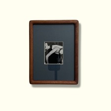 6x8 inch Walnut Photo Frame Small Window Mount | Solid Wood Picture Frame | NEW