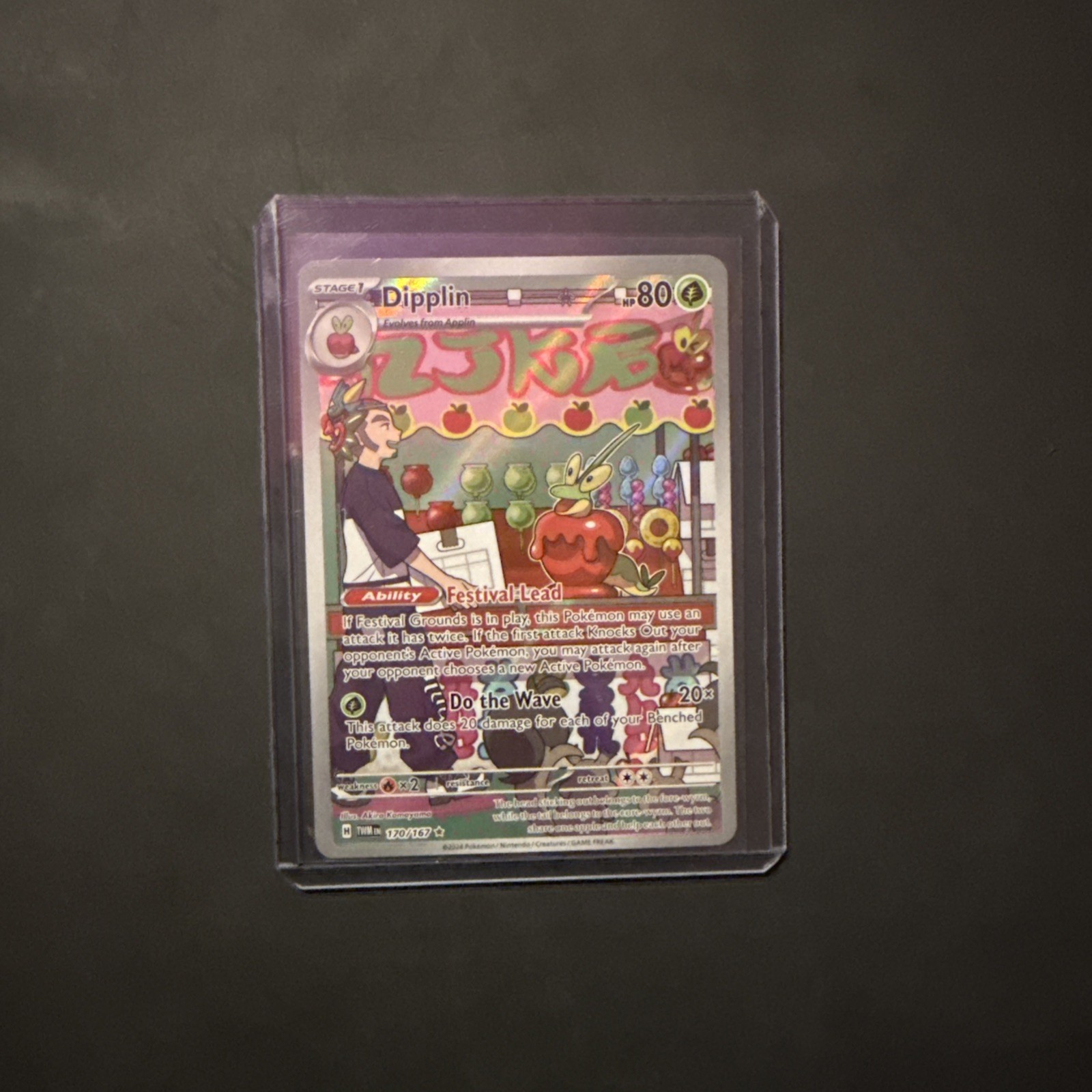 Pokémon TCG Dipplin Scarlet & Violet Twilight Masquerade Holo Card 170/167