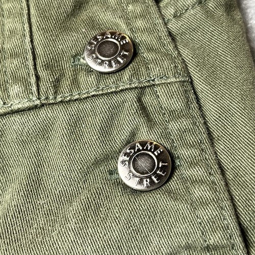 Rara salopette safari vintage Sesame Street Cookie taglia 24 Mos CTW Muppets Henson - Foto 8 di 19