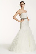 BRAND NEW GALINA SIGNATURE WEDDING DRESS SWG523 IVORY Sz 6 Free Shipping