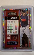 2020 Panini Contenders - Season Ticket Optic J.D. Martinez #48 Cracked Ice /23
